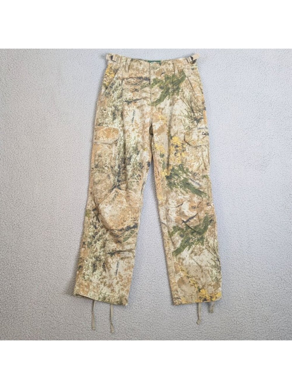 Cabelas 12 Kids Hunting Pants Camo Adjustable Waist Relaxed Fit Outdoor Western